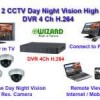 Paket CCTV 4 Camera Day Night Vision High Resolution