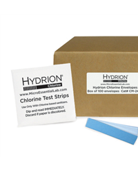 Hydrion Chlorine Env. 10-200ppm(100/ctn)  Catalog#: CM-240E	