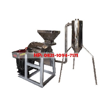 Hammer Mill Chip Kering Porang Stainless Steel Tipe-45 Dengan Cyclone Kapasitas 230 Kg