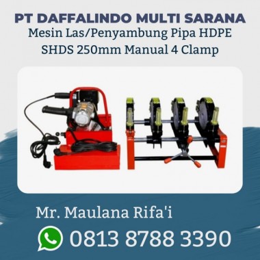 Mesin Las Pipa HDPE SHDS 250mm Manual 4 Clamp