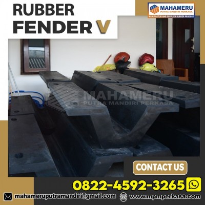 Rubber Fender V 500H 1000L - Karet Fender Dermaga Tipe V 500H 1000L di Sumatera