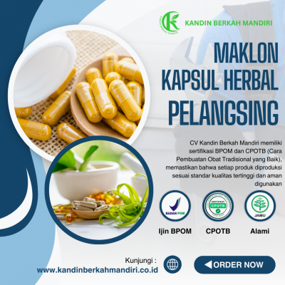 Maklon Kapsul Herbal Pelangsing jogja terbaik termurah mog rendah