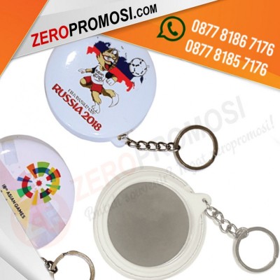 Souvenir Gantungan Kunci Pin Cermin Merchandise