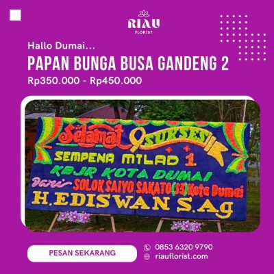 Sewa Papan Bunga Busa Gandeng Dumai