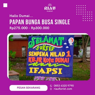 Sewa Papan Bunga Busa Single 1 Dumai